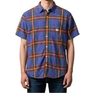 Denim & Supply Ralph Lauren Men’s Madras Short Sleeve Button Down Shirt Size XL